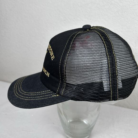 Yellowstone Dutton Ranch unisex trucker black mesh strap back pony tail - Picture 3 of 8